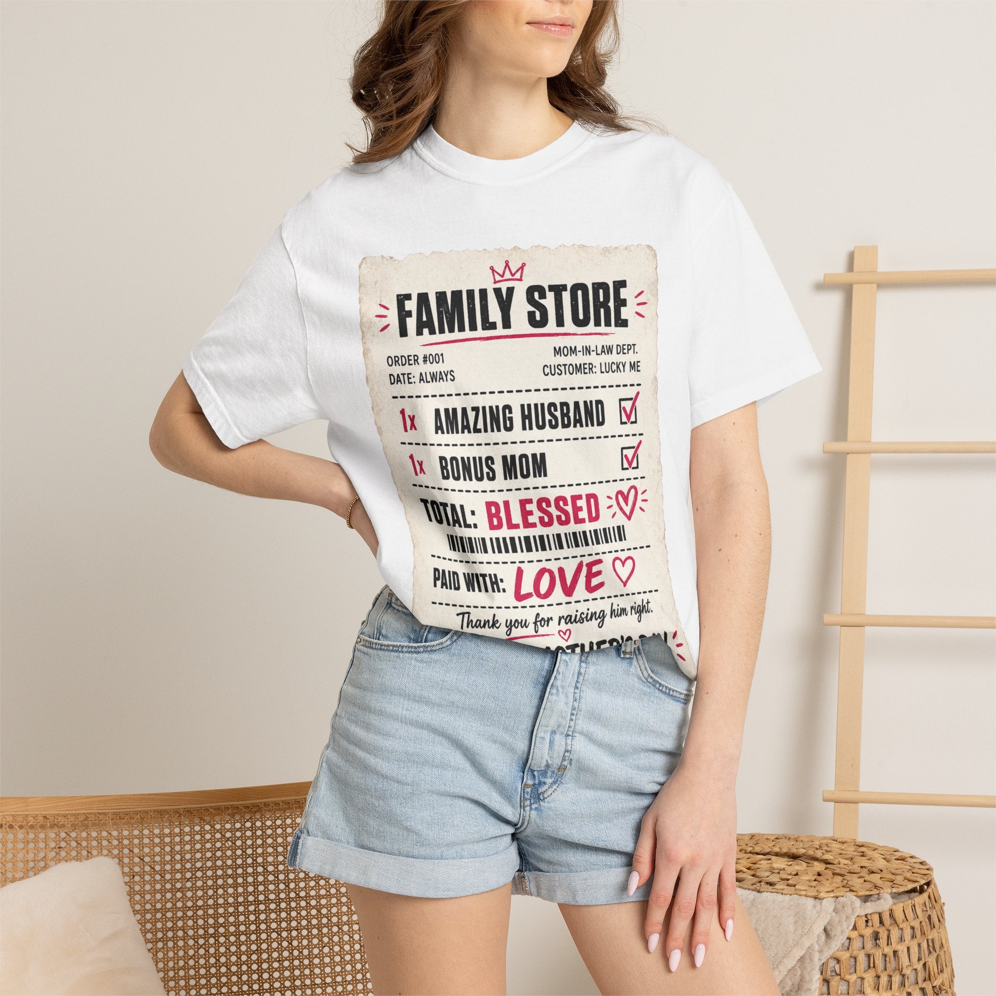 Mother In Law Day 'Family Store' T-Shirt — Blessed Bonus Mom & Amazing Husband Gift