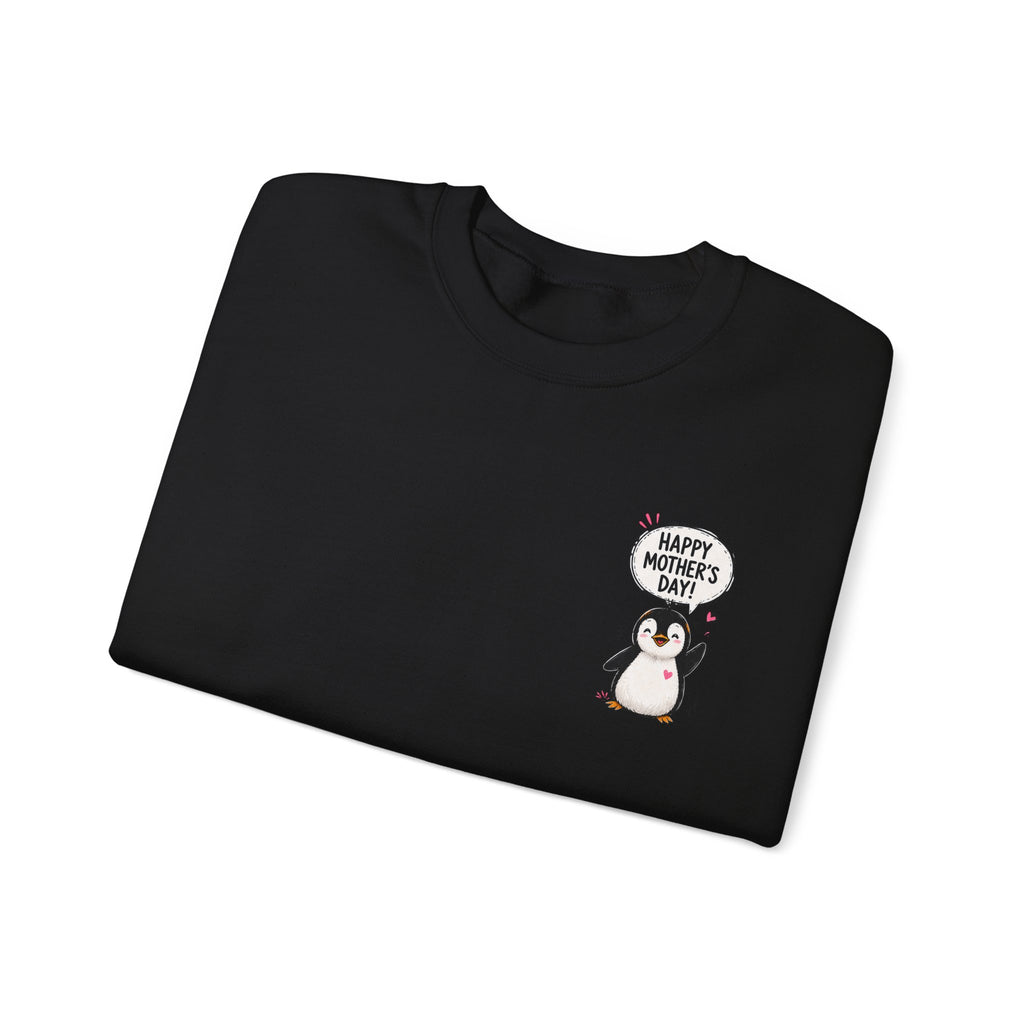 Mommy Penguin Crewneck Sweatshirt — 'Happy Mother's Day' Cute Penguin Family Design