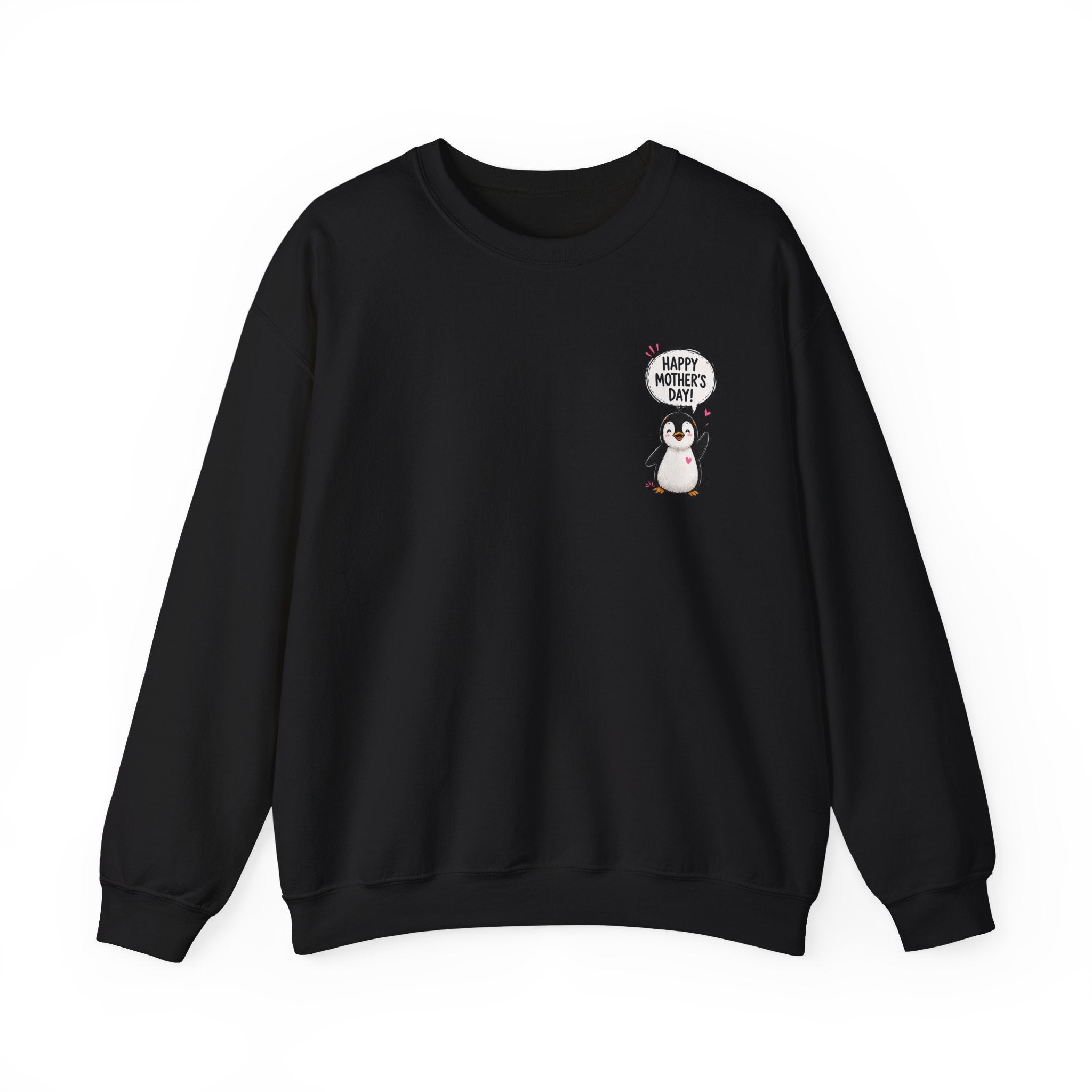Mommy Penguin Crewneck Sweatshirt — 'Happy Mother's Day' Cute Penguin Family Design
