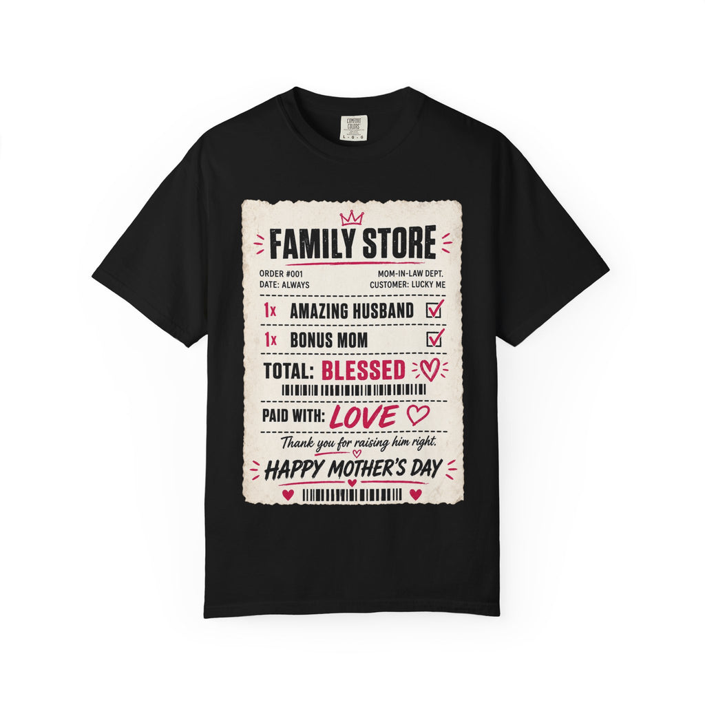 Mother In Law Day 'Family Store' T-Shirt — Blessed Bonus Mom & Amazing Husband Gift