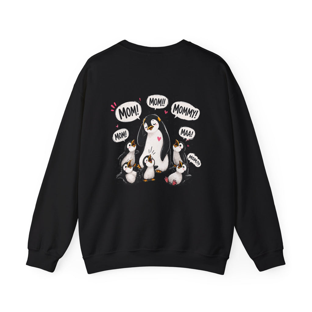Mommy Penguin Crewneck Sweatshirt — 'Happy Mother's Day' Cute Penguin Family Design