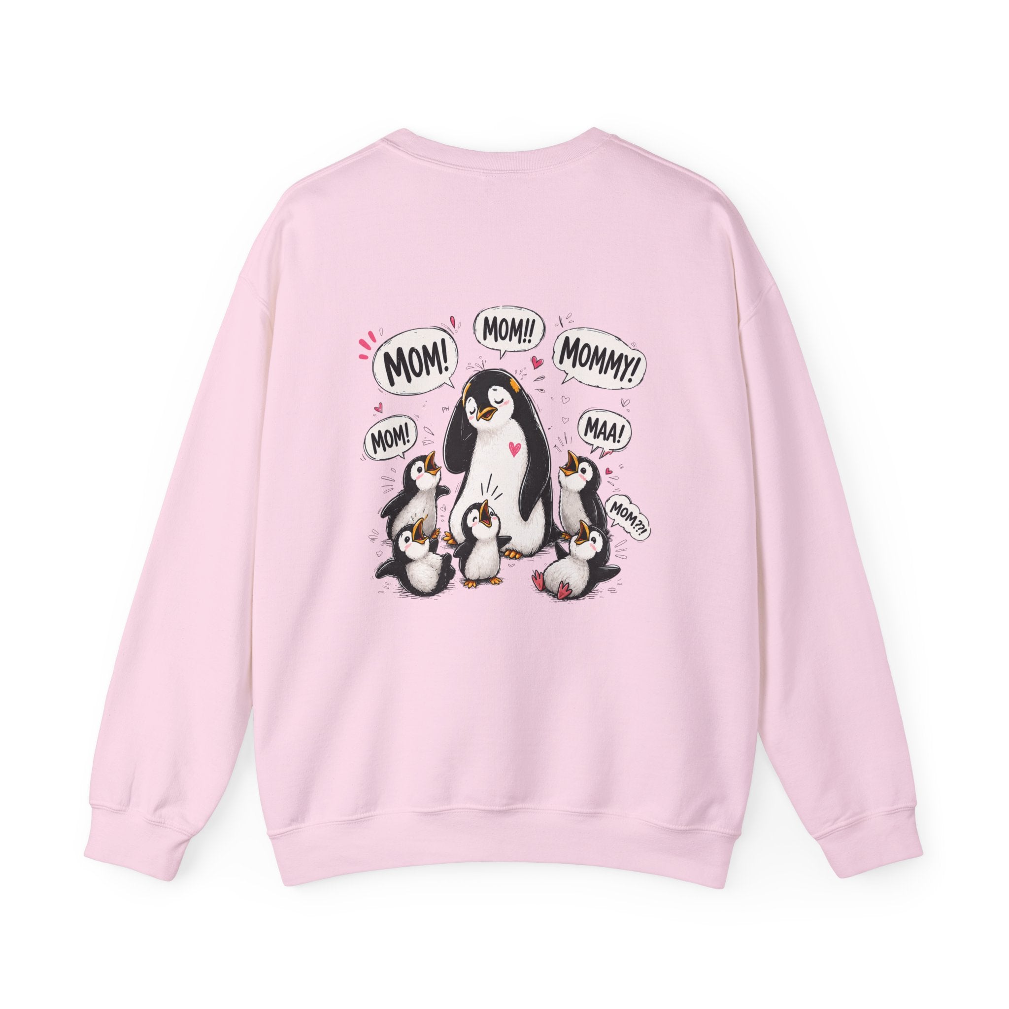 Mommy Penguin Crewneck Sweatshirt — 'Happy Mother's Day' Cute Penguin Family Design