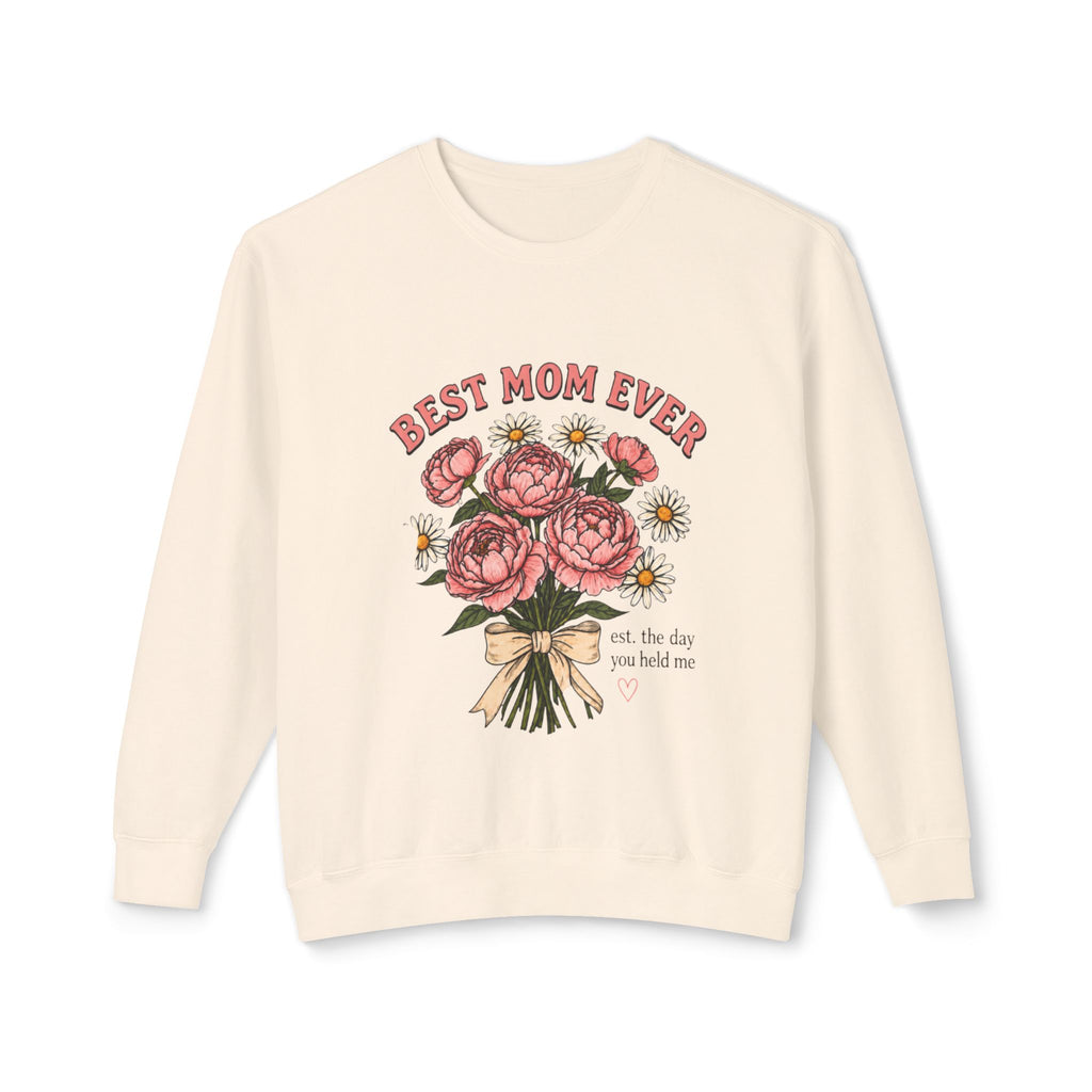 Best Mom Ever Floral Crewneck Sweatshirt