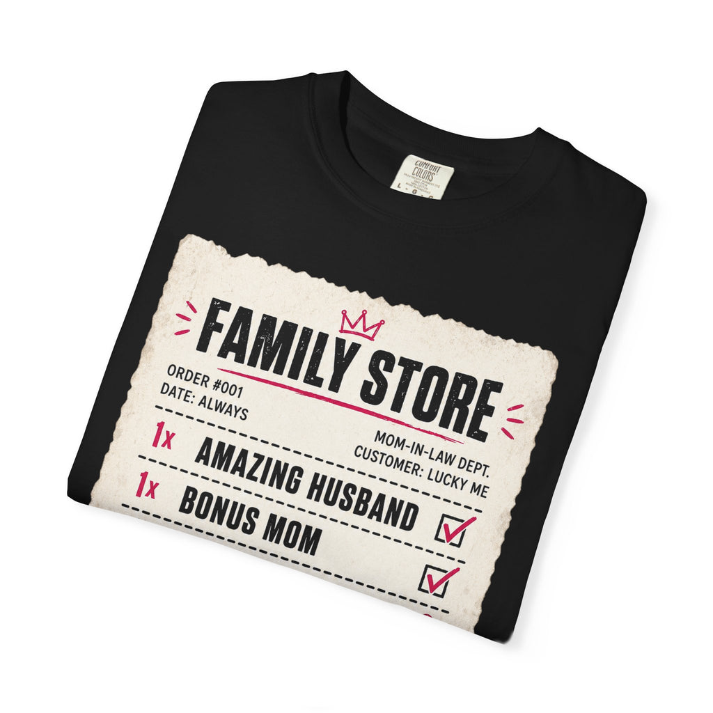 Mother In Law Day 'Family Store' T-Shirt — Blessed Bonus Mom & Amazing Husband Gift