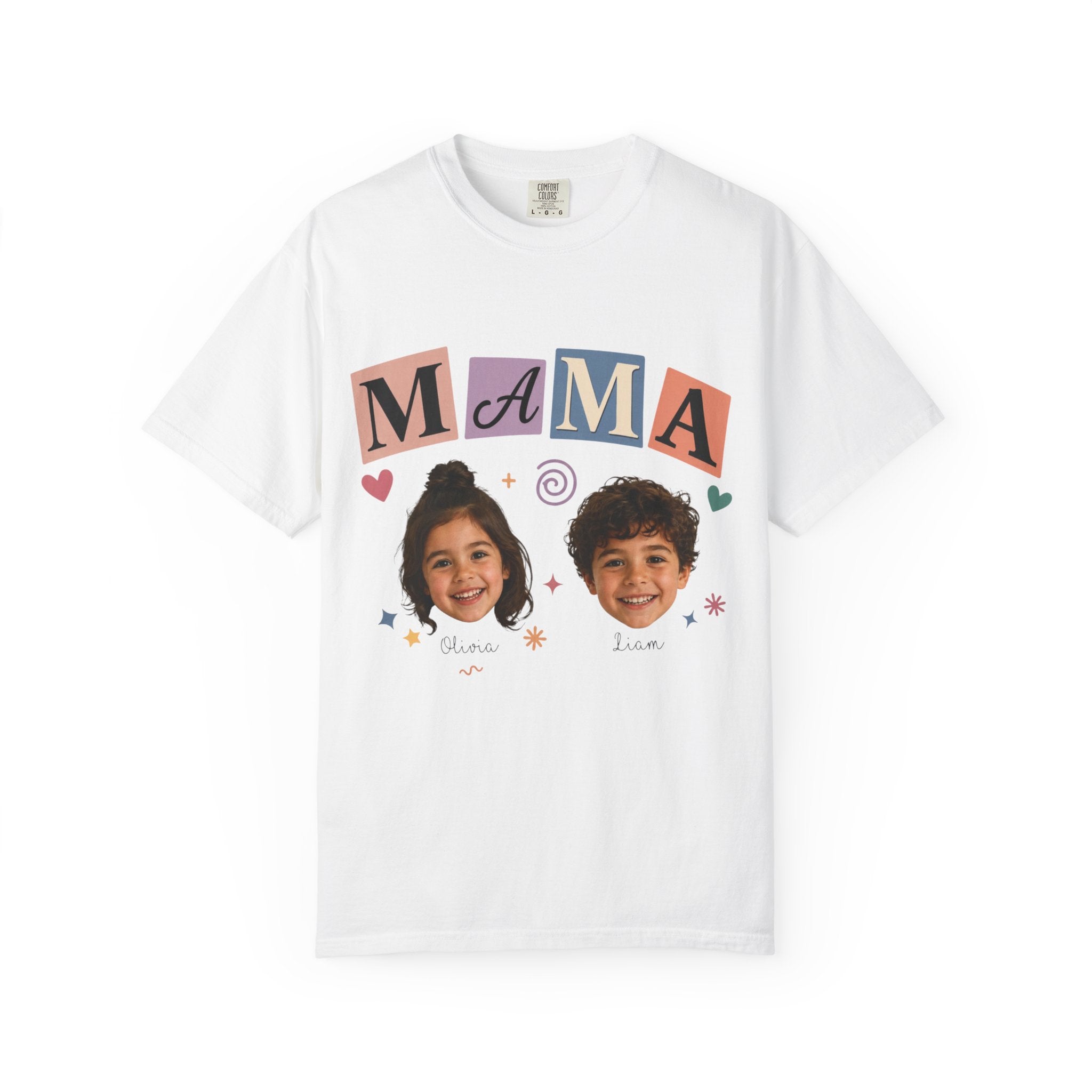 CUSTOM KIDS FACE MAMA TEE